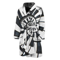 Spiral Piano Keyboard Print Men's Bathrobe