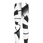 Spiral Piano Keyboard Print Men's leggings