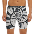 Spiral Piano Keyboard Print Men's Long Boxer Briefs