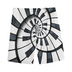 Spiral Piano Keyboard Print Men's Sports Shorts
