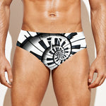 Spiral Piano Keyboard Print Men's Swim Briefs