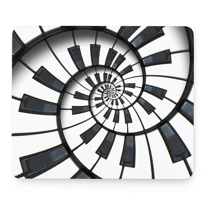 Spiral Piano Keyboard Print Mouse Pad