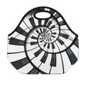Spiral Piano Keyboard Print Neoprene Lunch Bag