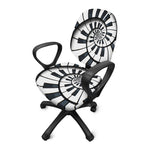 Spiral Piano Keyboard Print Office Chair Cover