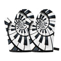 Spiral Piano Keyboard Print Oven Mitts