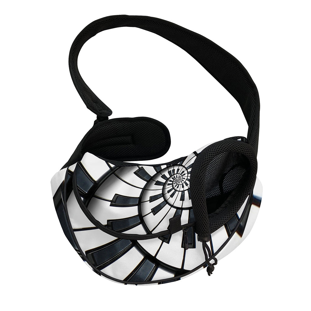 Spiral Piano Keyboard Print Pet Sling Carrier