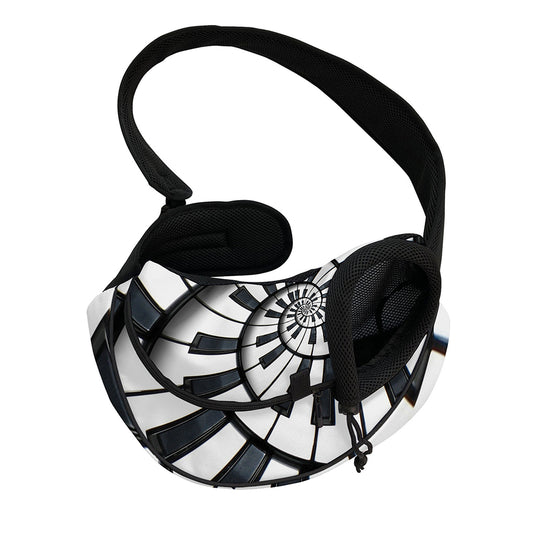 Spiral Piano Keyboard Print Pet Sling Carrier