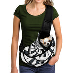 Spiral Piano Keyboard Print Pet Sling Carrier