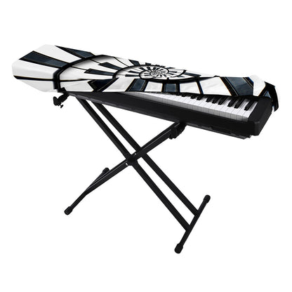 Spiral Piano Keyboard Print Piano Keyboard Cover