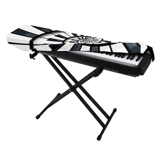 Spiral Piano Keyboard Print Piano Keyboard Cover