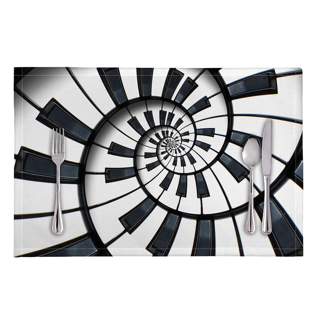 Spiral Piano Keyboard Print Placemat