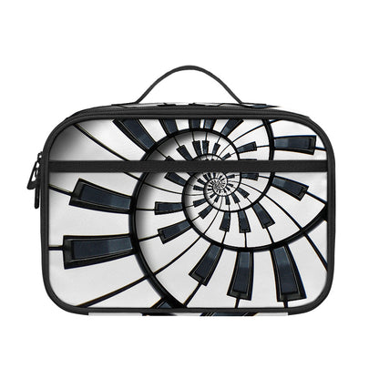 Spiral Piano Keyboard Print Portable Lunch Bag