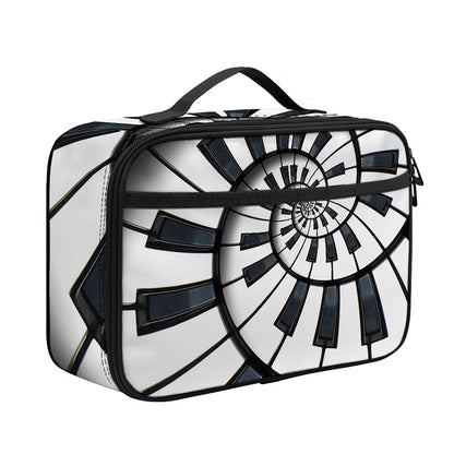 Spiral Piano Keyboard Print Portable Lunch Bag