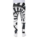 Spiral Piano Keyboard Print Scuba Joggers