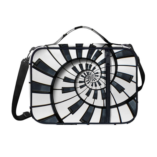 Spiral Piano Keyboard Print Shoulder Strap Bible Bag