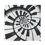 Spiral Piano Keyboard Print Silk Bandana