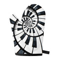Spiral Piano Keyboard Print Single Oven Mitt