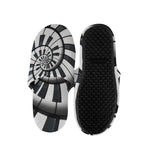 Spiral Piano Keyboard Print Slippers