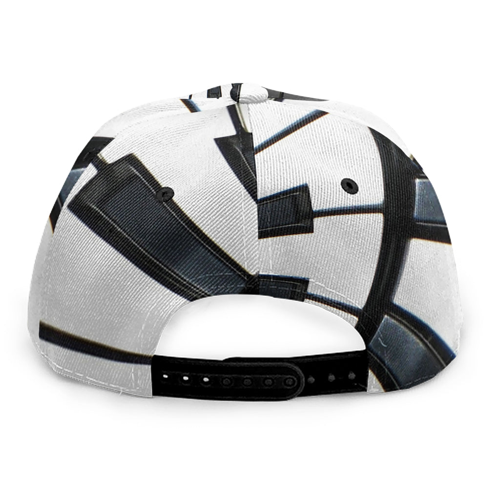 Spiral Piano Keyboard Print Snapback Cap