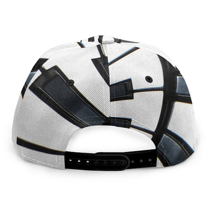 Spiral Piano Keyboard Print Snapback Cap