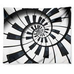 Spiral Piano Keyboard Print Tapestry