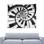 Spiral Piano Keyboard Print Tapestry