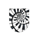 Spiral Piano Keyboard Print Toilet Lid Cover