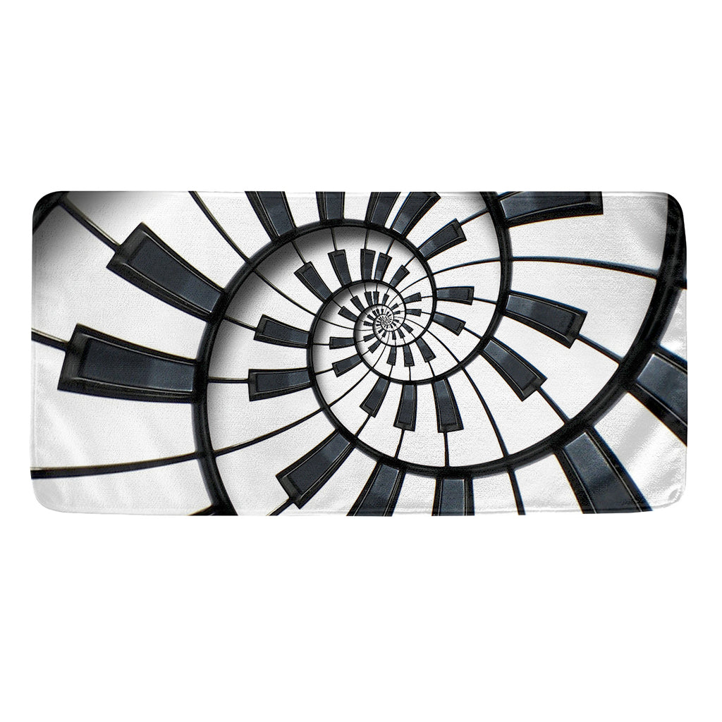 Spiral Piano Keyboard Print Towel