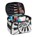 Spiral Piano Keyboard Print Travel Makeup Bag