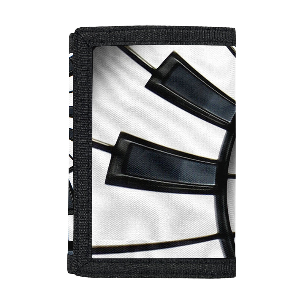 Spiral Piano Keyboard Print Trifold Wallet