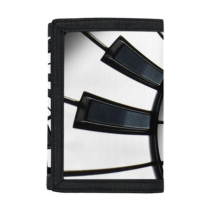 Spiral Piano Keyboard Print Trifold Wallet