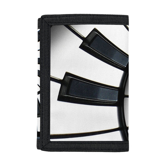 Spiral Piano Keyboard Print Trifold Wallet
