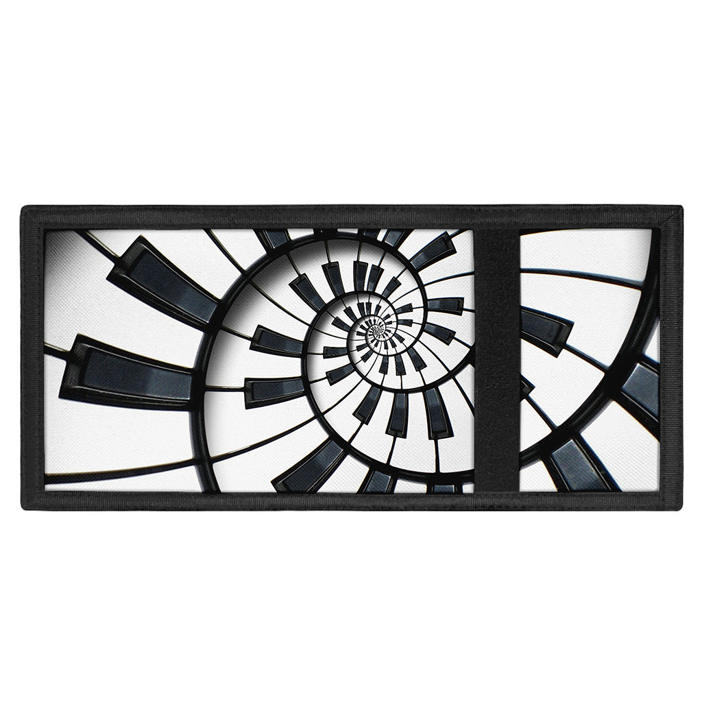 Spiral Piano Keyboard Print Trifold Wallet