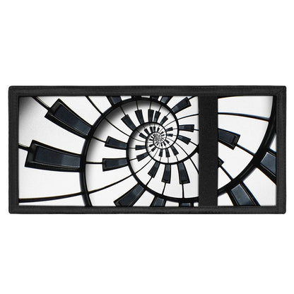 Spiral Piano Keyboard Print Trifold Wallet