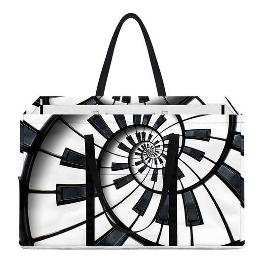 Spiral Piano Keyboard Print Utility Tote Bag