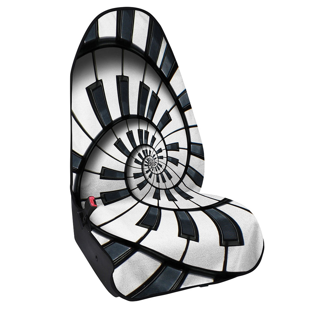 Spiral Piano Keyboard Print Waterproof Car Seat Cover