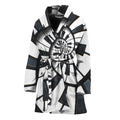 Spiral Piano Keyboard Print Women's Bathrobe