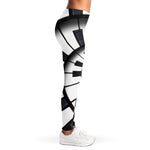 Spiral Piano Keyboard Print Women's Leggings