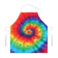 Spiral Tie Dye Print Adjustable Apron