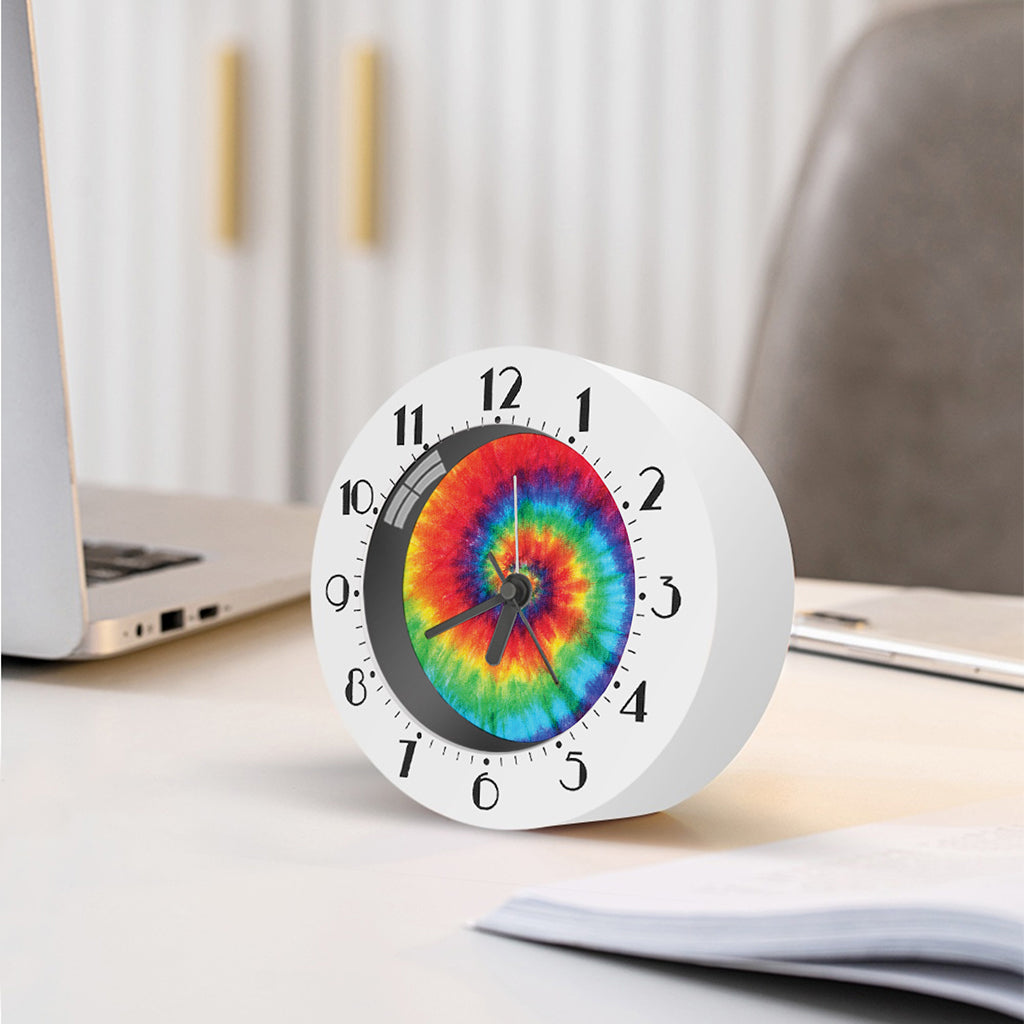 Spiral Tie Dye Print Alarm Clock