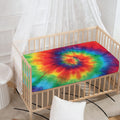 Spiral Tie Dye Print Baby Crib Sheet
