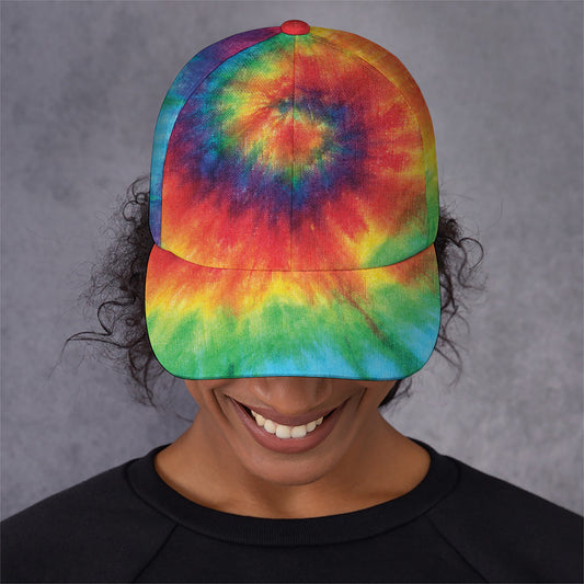 Spiral Tie Dye Print Baseball Cap