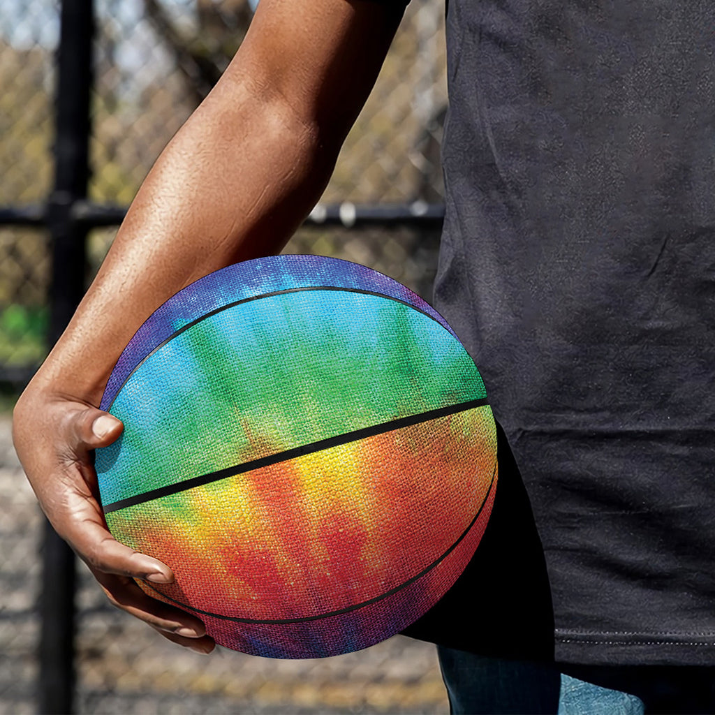 Spiral Tie Dye Print Basketball