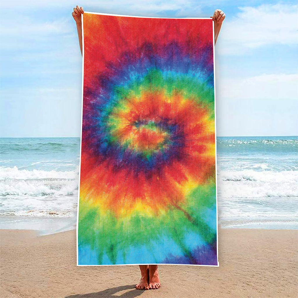 Spiral Tie Dye Print Beach Towel