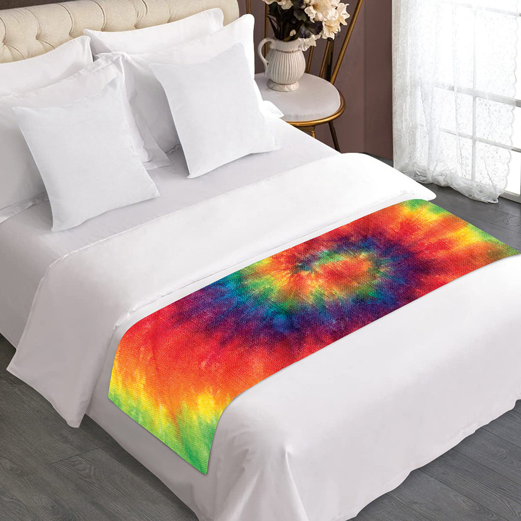 Spiral Tie Dye Print Bed Runner