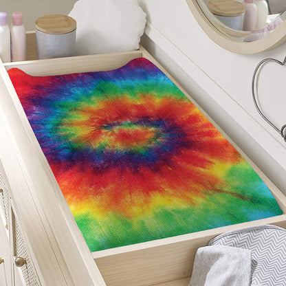 Spiral Tie Dye Print Changing Pad Cover