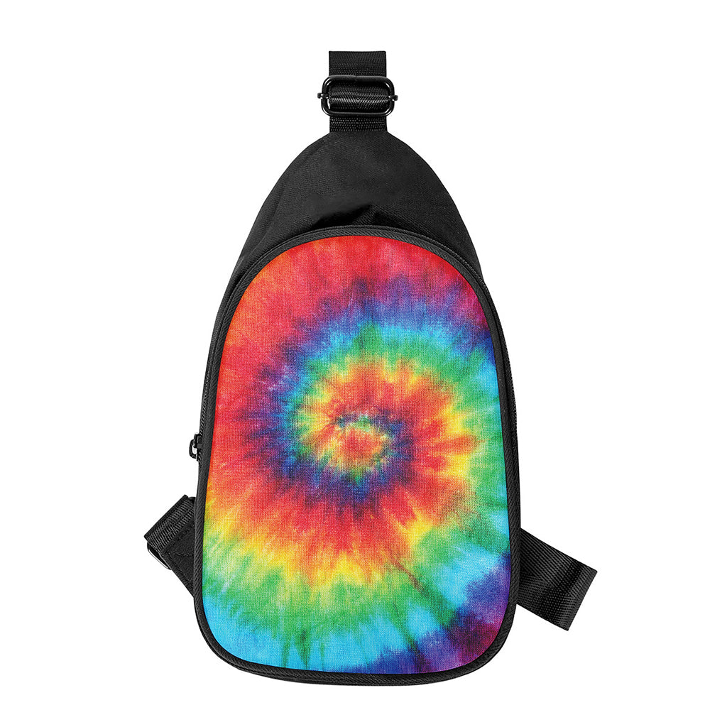 Spiral Tie Dye Print Chest Bag