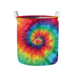 Spiral Tie Dye Print Collapsible Laundry Basket