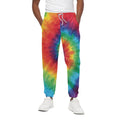 Spiral Tie Dye Print Cotton Sweatpants