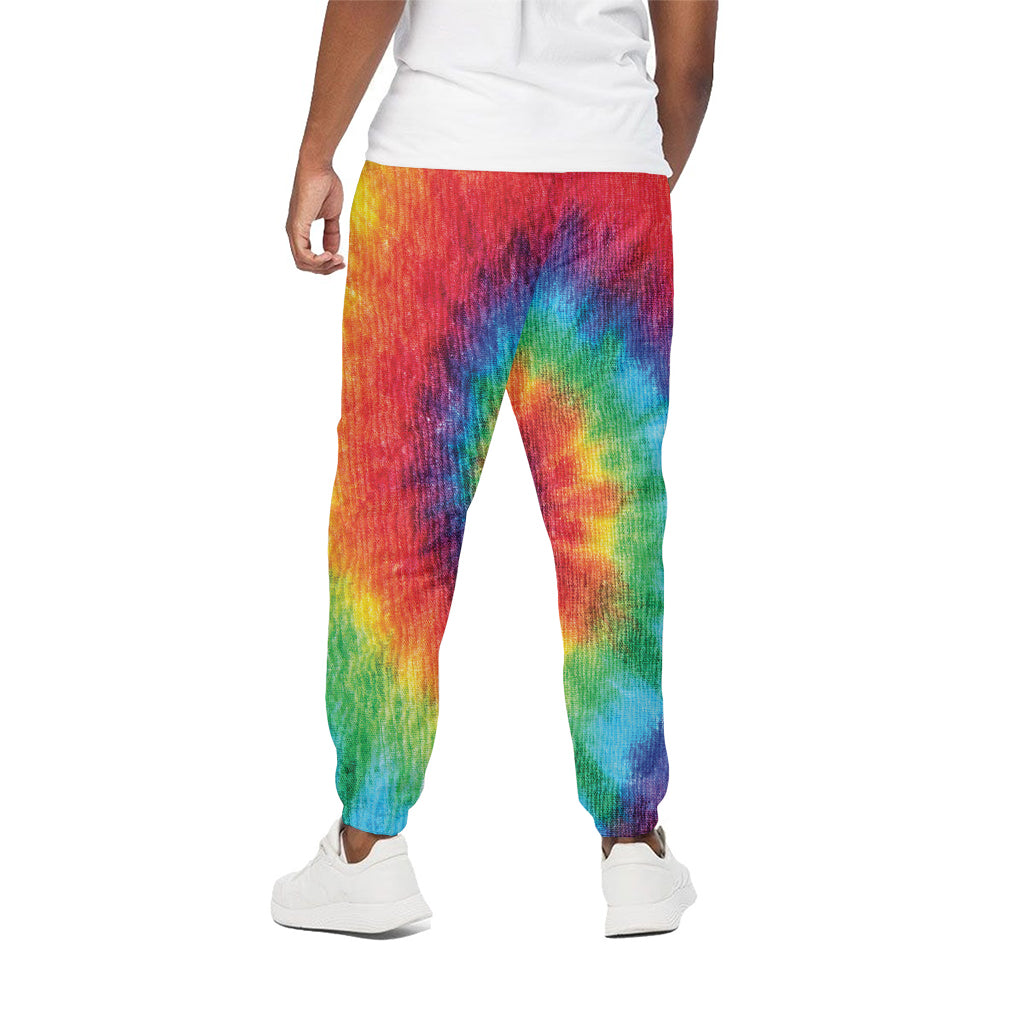 Spiral Tie Dye Print Cotton Pants